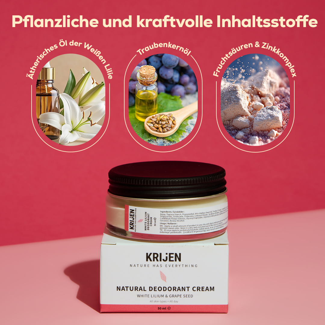 Weiße Lilie & Traubenkern Creme-Deodorant 50 ml