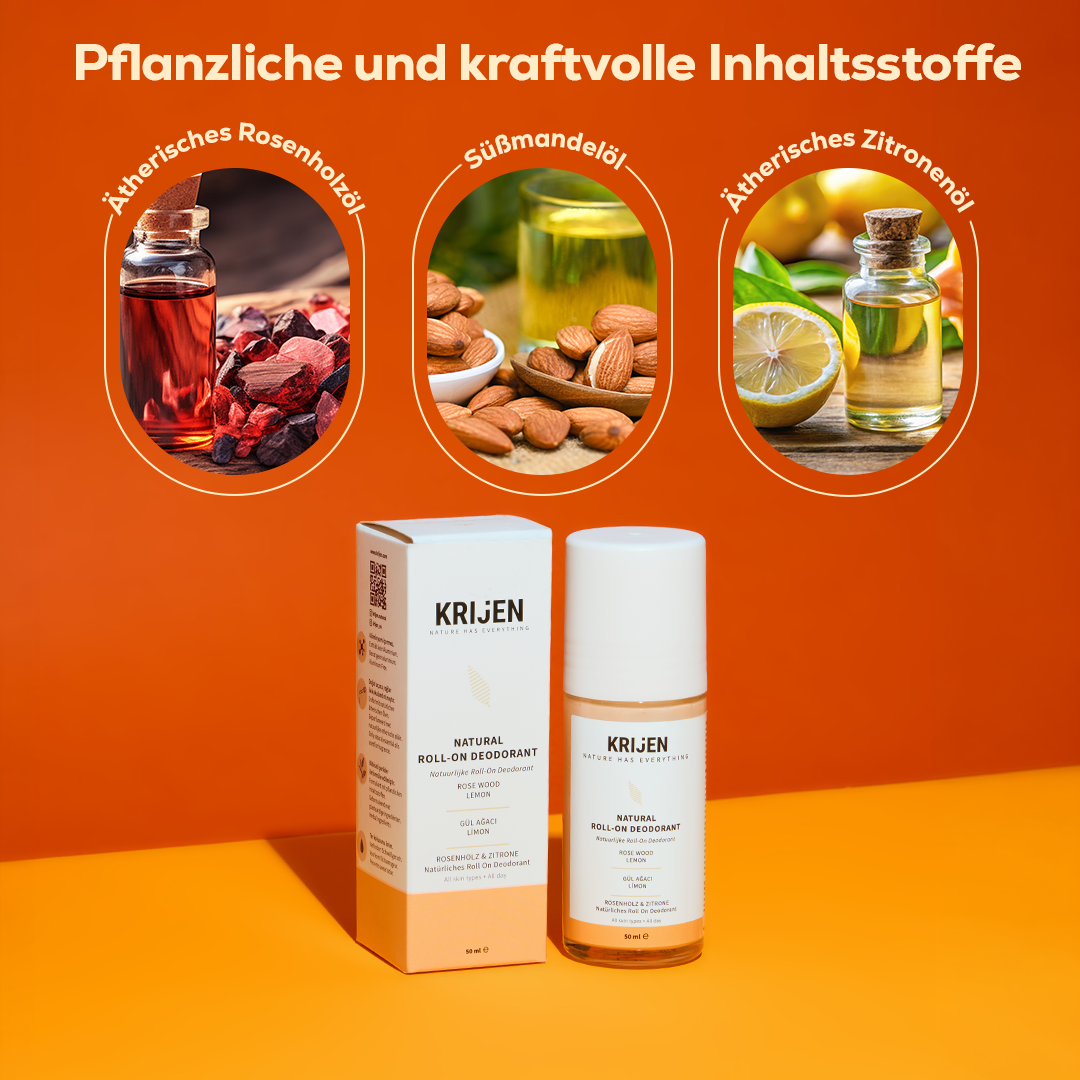Rosewood & Lemon Roll-On Deodorant (50 ml)