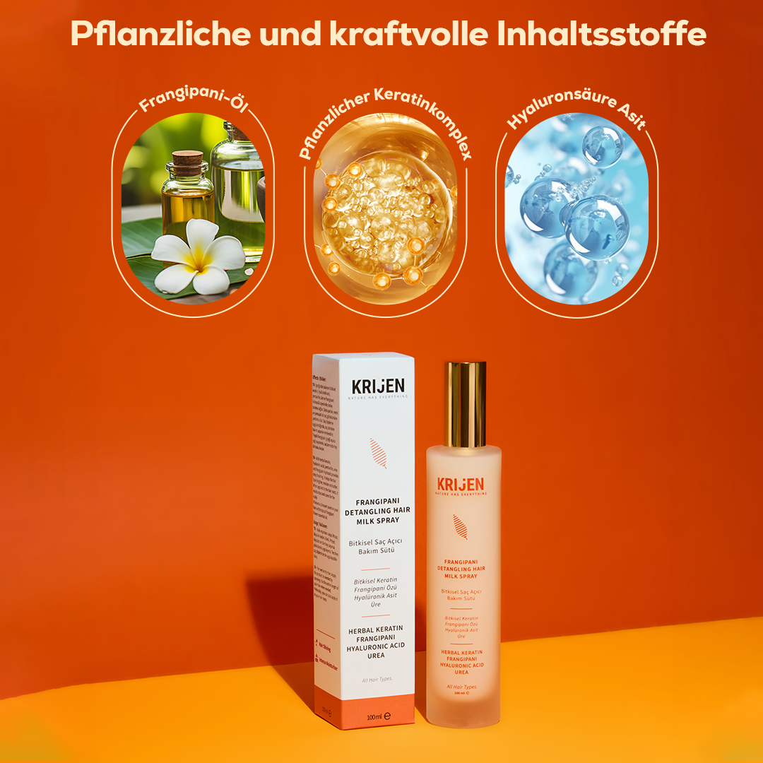 Frangipani Leave-In Keratin-Haarmilch (leichte Kämmbarkeit) – 100 ml