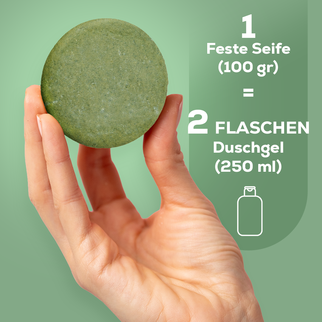 Revitalisierende Reinigungsriegel für Gesicht und Körper mit Spirulina und Hamamelis 95 g