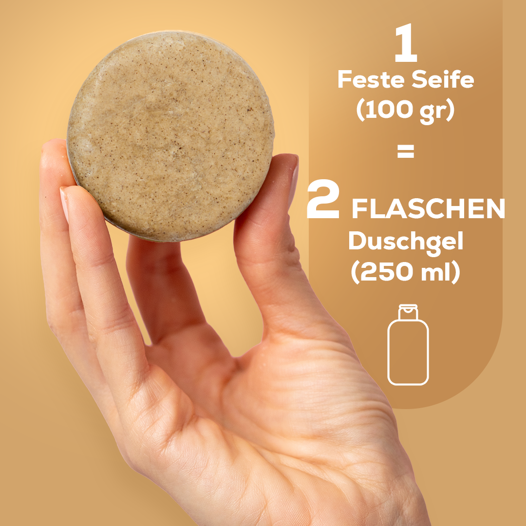 Aufhellender Reinigungsriegel für Gesicht und Körper mit Niacinamid und Kaffee 95 g