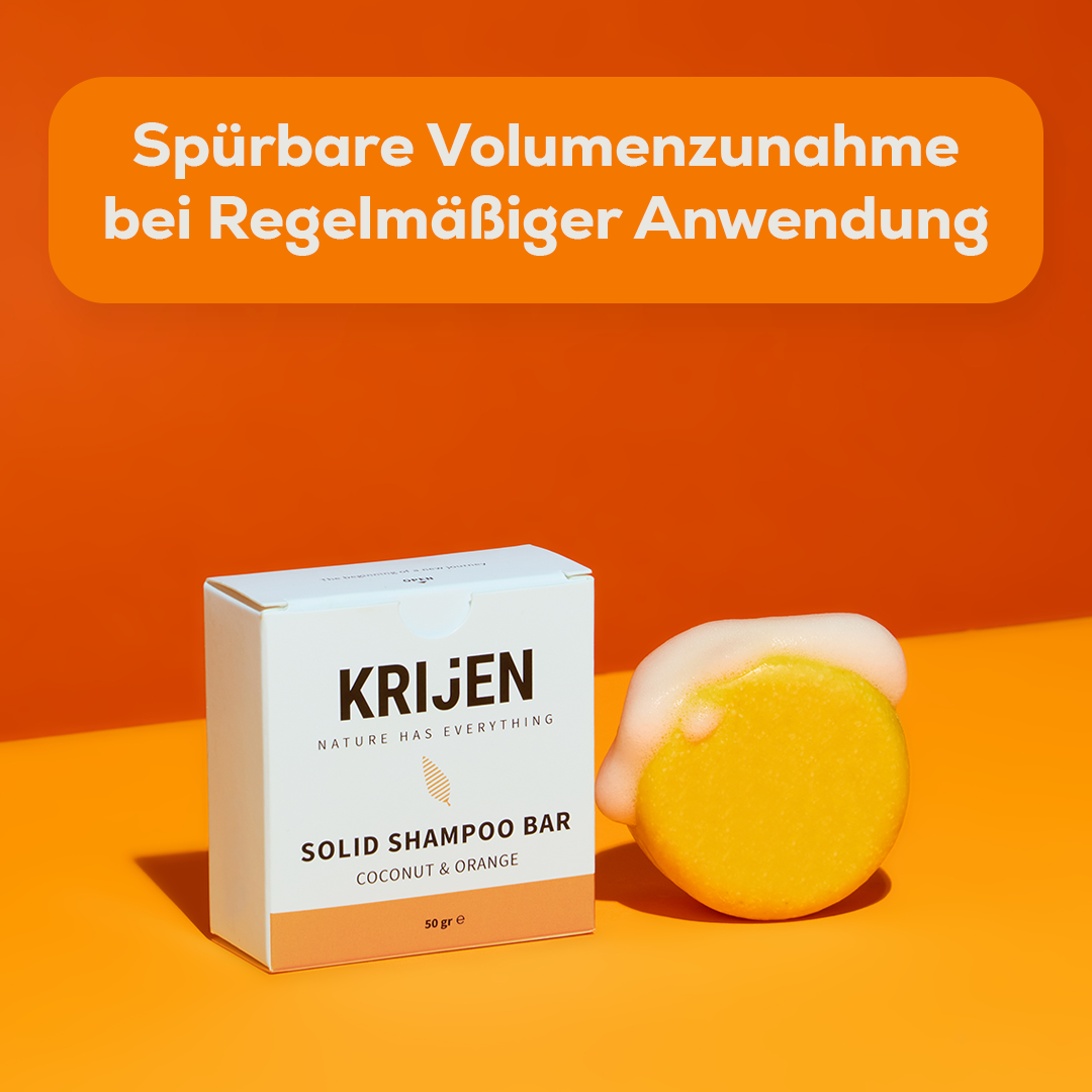 Festes Shampoo Kokosnuss & Orange 50 g – Probiergröße