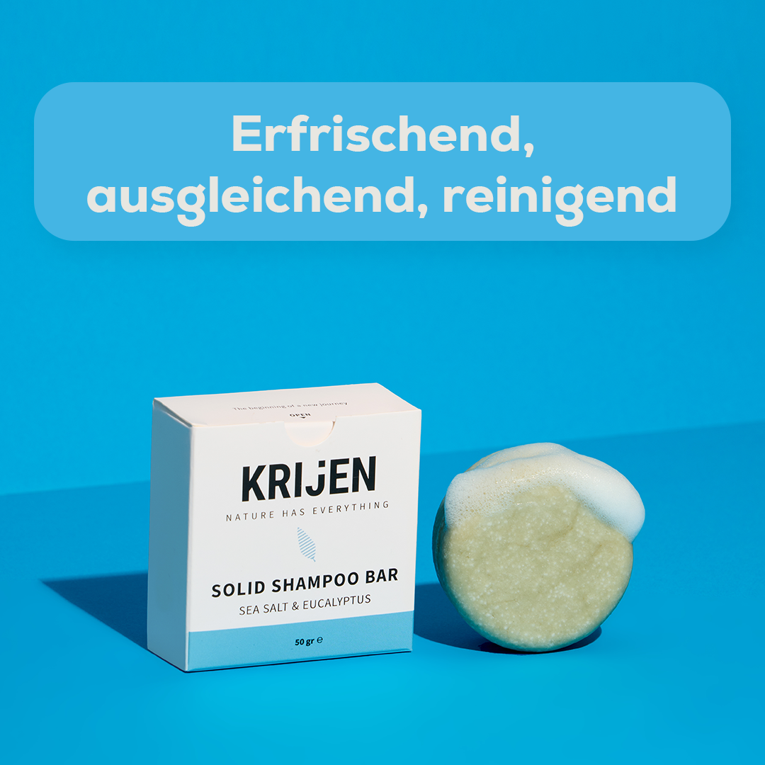Festes Shampoo mit Meersalz und Eukalyptus 50 g – Probiergröße