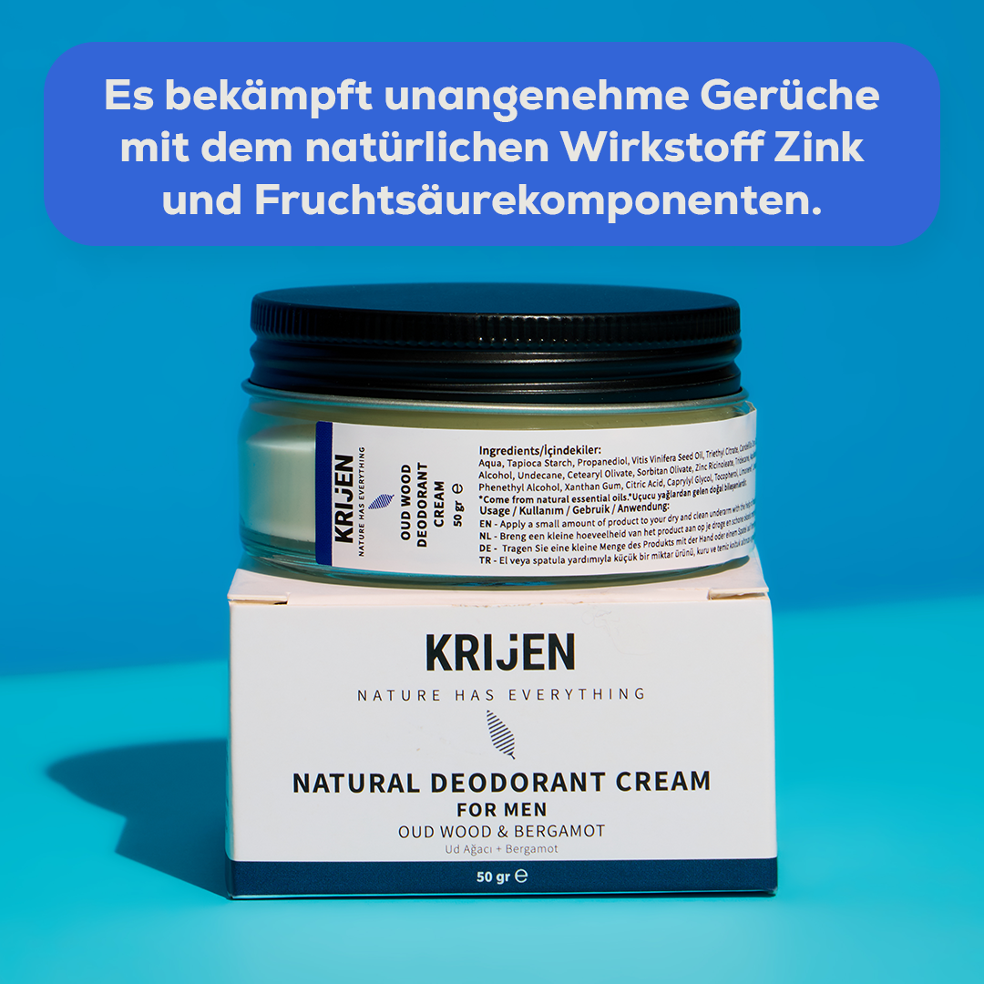 Oud Wood & Bergamot Men's Cream Deodorant 50 Gr