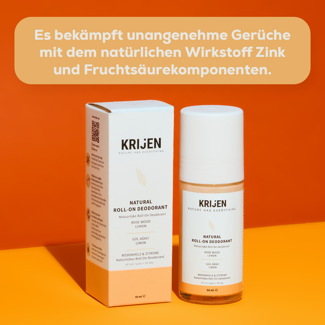 Rosewood & Lemon Roll-On Deodorant (50 ml)