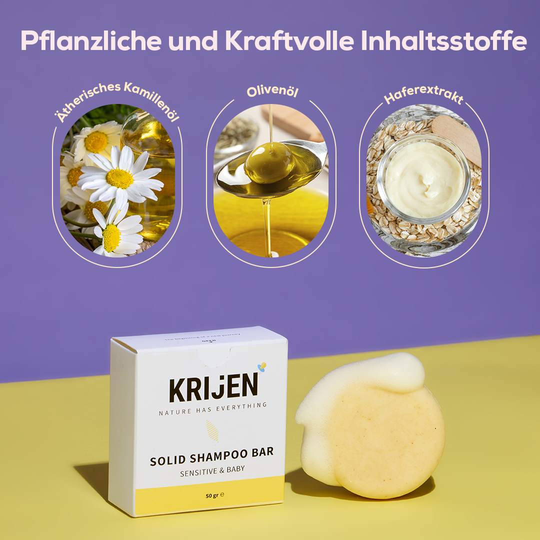 Festes Shampoo Sensitive & Baby 50 g – Probiergröße