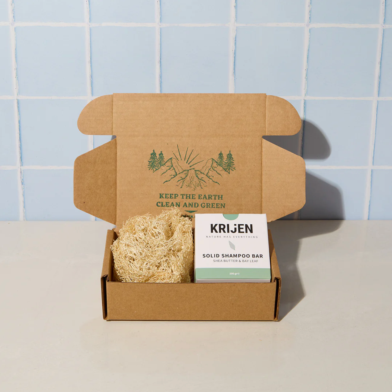 Festes Shampoo mit Sheabutter und Lorbeerblatt, 100 Gr.