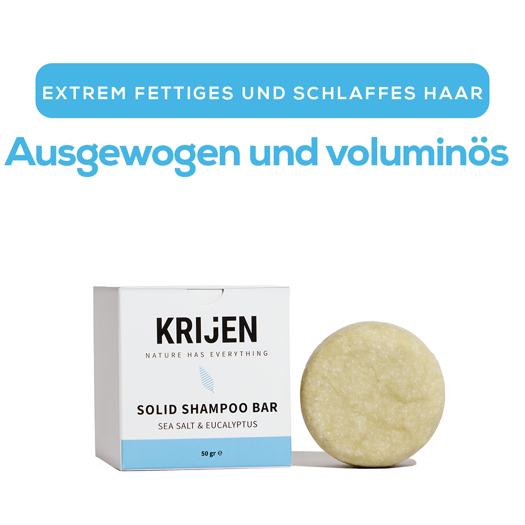 Festes Shampoo mit Meersalz und Eukalyptus 50 g – Probiergröße