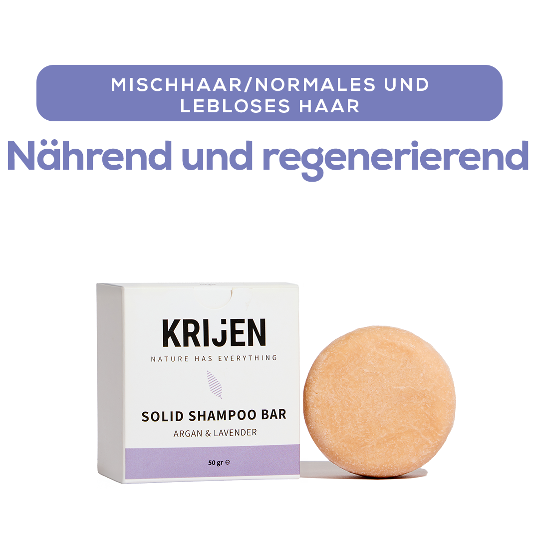 Festes Shampoo Argan & Lavendel 50 g – Probiergröße
