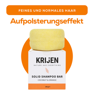 Festes Shampoo-Riegel Kokosnuss & Orange 100 Gr 
