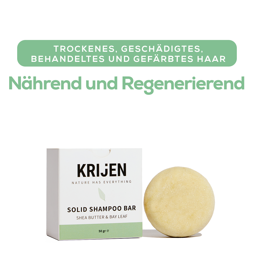 Festes Shampoo mit Sheabutter und Lorbeerblatt 50 g – Probiergröße