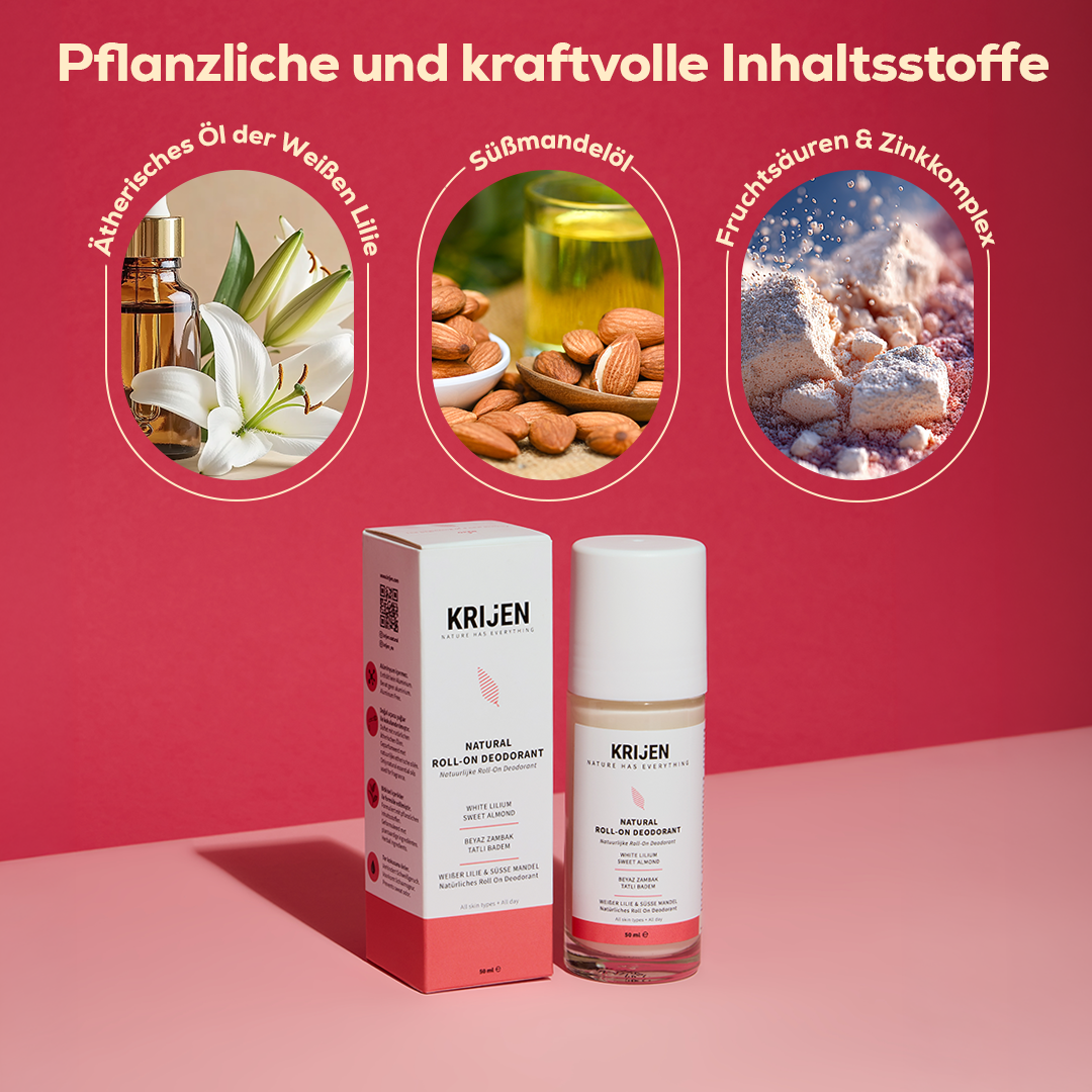White Lily & Sweet Almond Roll-On Deodorant (50 ml)