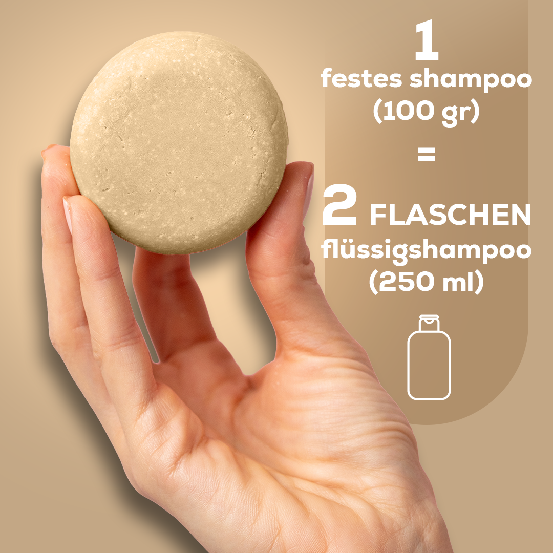 Festes Shampoo Rhassoul & Salbei 100 g – mit natürlichem Kürbis-Luffa