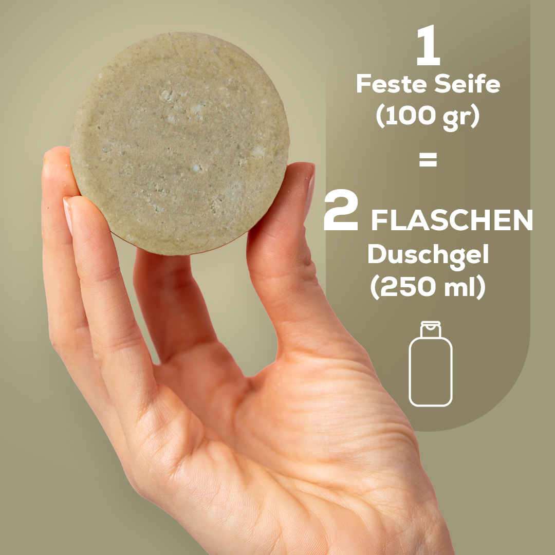Entgiftender Reinigungsriegel für Gesicht und Körper mit schwarzen Mineralien und Holunder 95 g