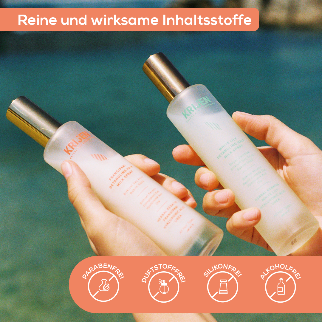 Frangipani Leave-In Keratin-Haarmilch (leichte Kämmbarkeit) – 100 ml
