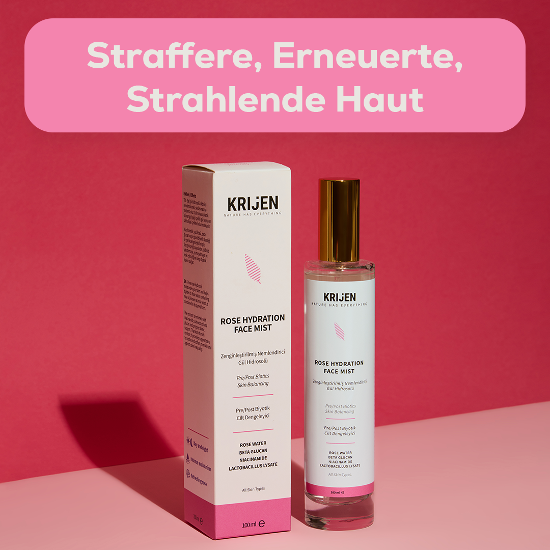 Angereichertes, feuchtigkeitsspendendes Rosenhydrosol – Gesichtsnebel mit Niacinamid und Haferextrakt 100 ml