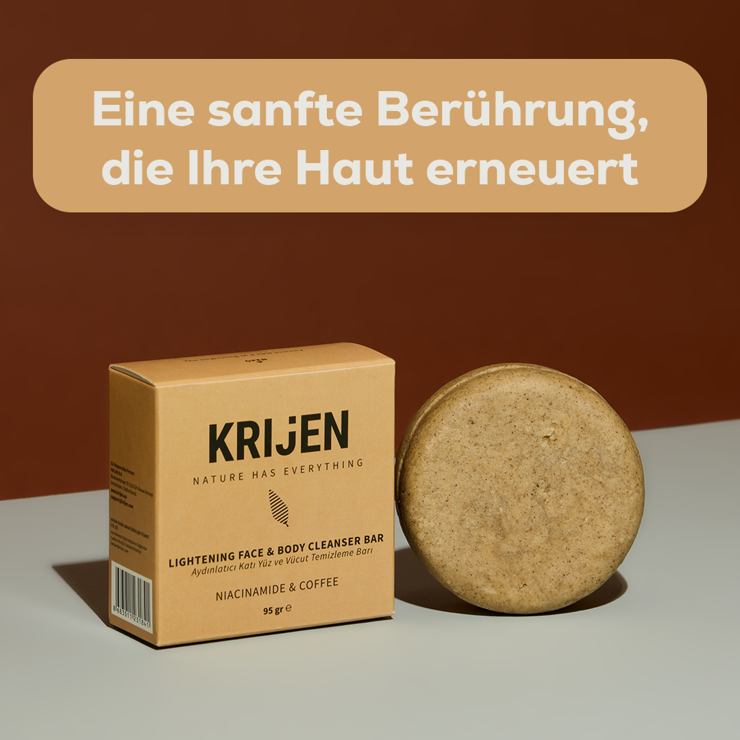 Aufhellender Reinigungsriegel für Gesicht und Körper mit Niacinamid und Kaffee 95 g