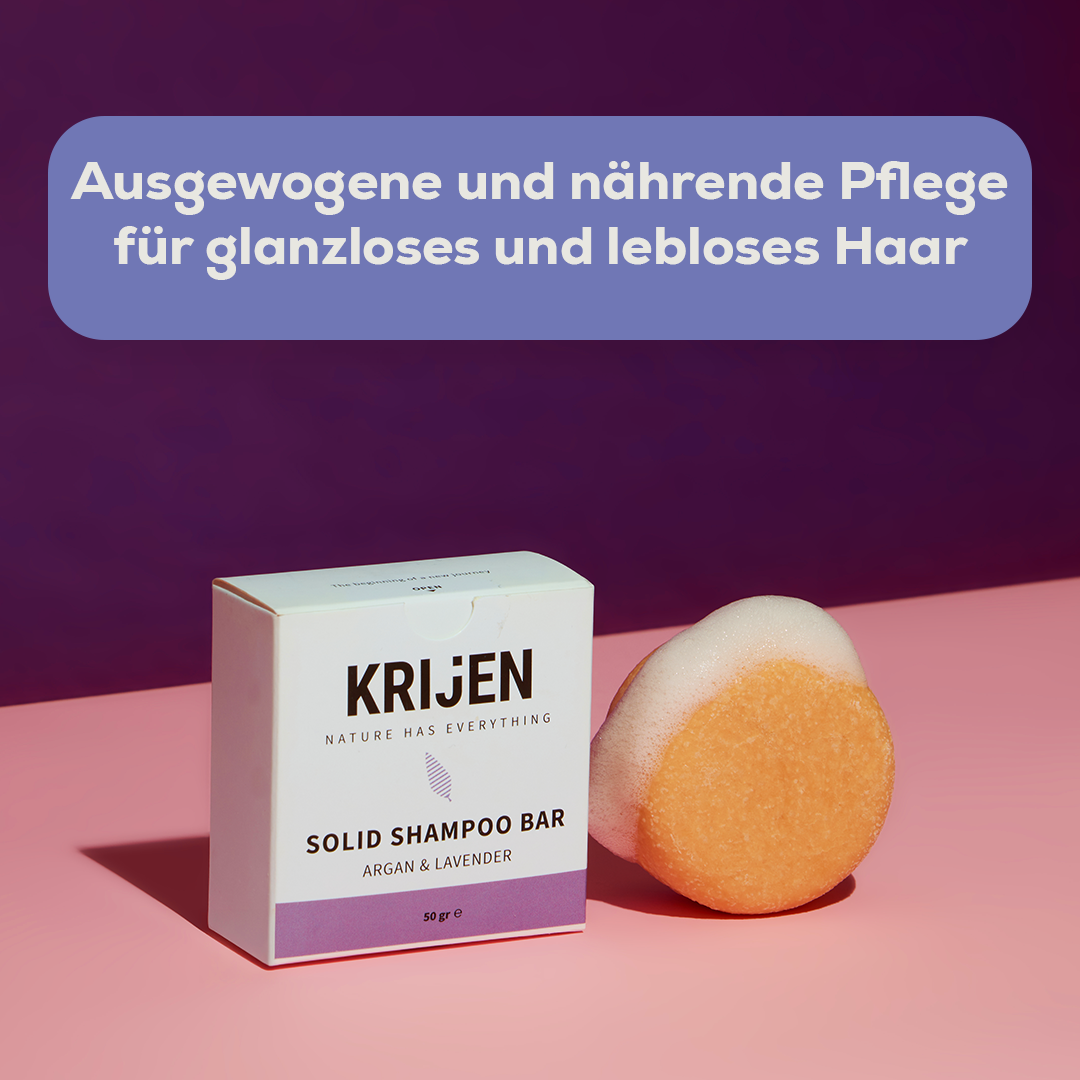 Festes Shampoo Argan & Lavendel 50 g – Probiergröße
