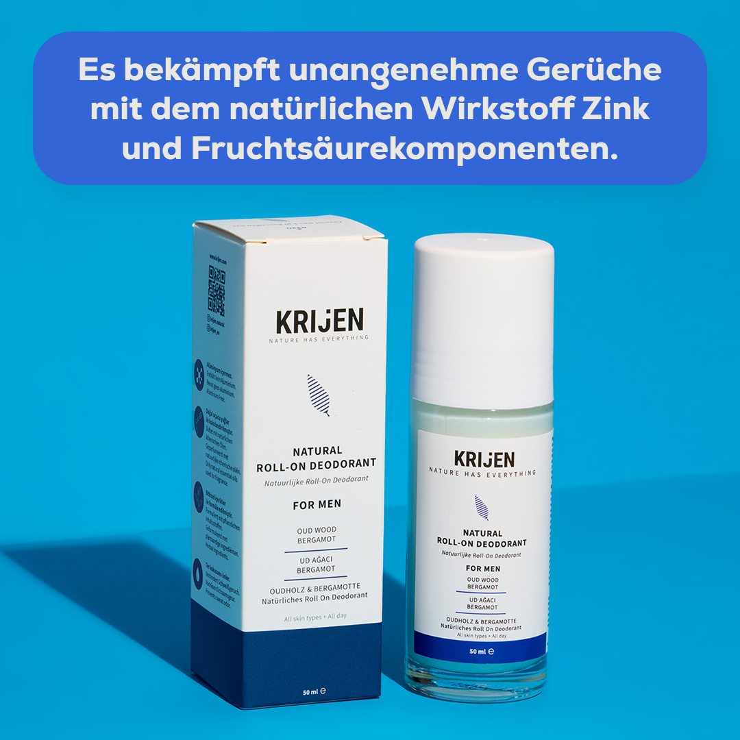 Oud Wood & Bergamot Men's Roll-On Deodorant 50 Ml