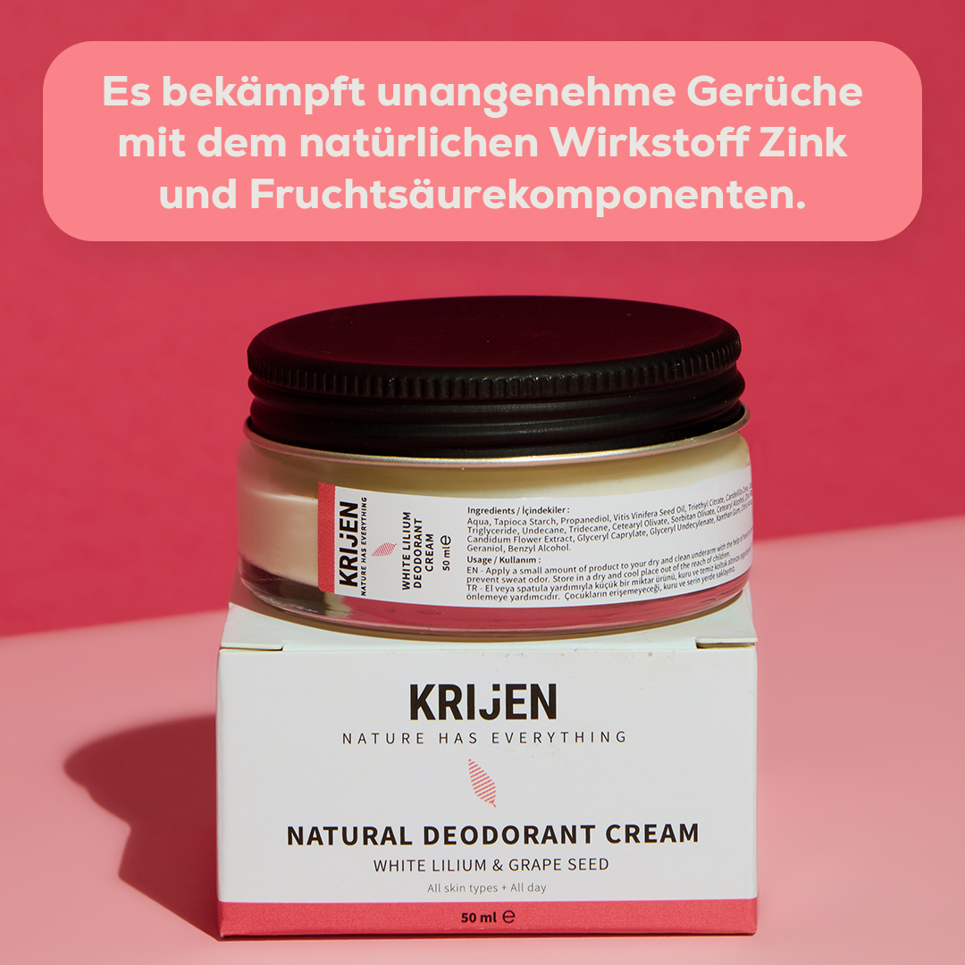 White Lily & Grape Seed Cream Deodorant (50 ml)