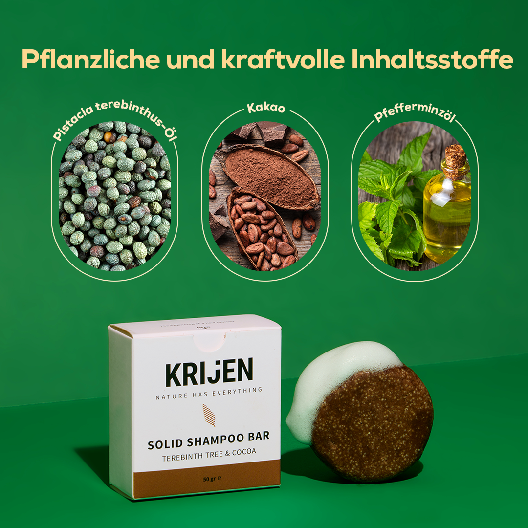 Festes Shampoo Pistazienbaum & Kakao 50 g – Probiergröße